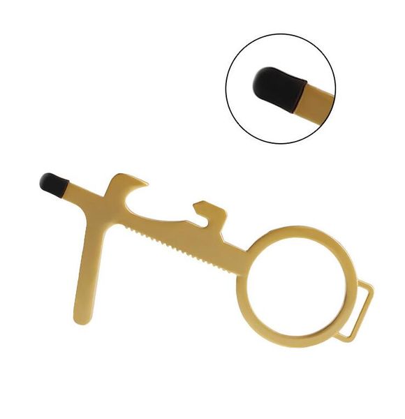 dhl contactless safety door opener edc press elevator safety protection isolation brass key door opener portable no-touch opener tool 9*4cm
dhl contactless safety door opener edc press elevator safety protection isolation brass key door opener portable no-touch opener tool 9*4cm