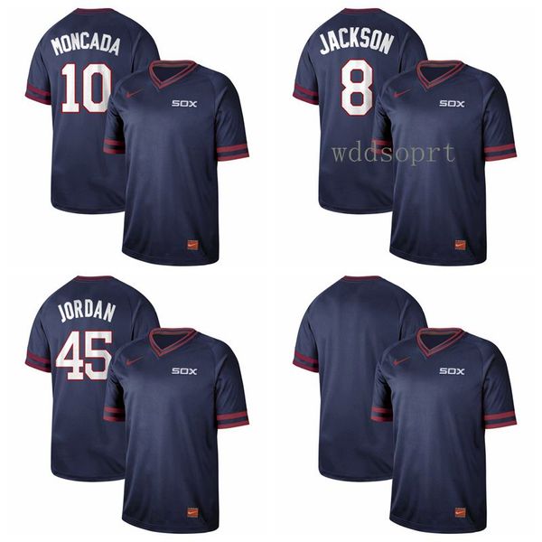 2019 style men women youth white sox 8 jackson 10 moncada bule retro cooperstown batting practice baseball jersey, Blue;black
2019 style men women youth white sox 8 jackson 10 moncada bule retro cooperstown batting practice baseball jersey, Blue;black
