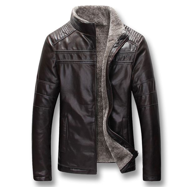 2019 men winter thick fleece pu leather jackets coats hombre male casual fashion slim fit large size zip jackets men, Black;brown
2019 men winter thick fleece pu leather jackets coats hombre male casual fashion slim fit large size zip jackets men, Black;brown