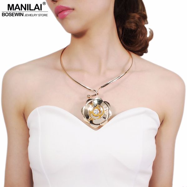 manilai alloy rhinestone torques choker necklace for women statement charm flower pendants necklaces jewelry golden silver color
manilai alloy rhinestone torques choker necklace for women statement charm flower pendants necklaces jewelry golden silver color