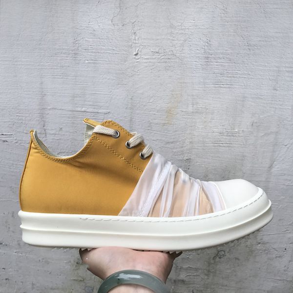 19ss new list fashion high cloth folds bald tpu heavy-bottomed men and women shoes, Black