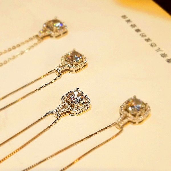 luxury female crystal white zircon stone necklace cute fashion wedding jewelry 925 sterling silver choker necklaces for women
luxury female crystal white zircon stone necklace cute fashion wedding jewelry 925 sterling silver choker necklaces for women