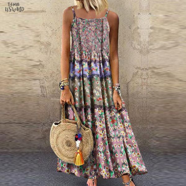 women vintage bohemian summer maxi dress print floral sleeveless o neck straps long dress casual praty dresses beach dresses new, Black;gray
women vintage bohemian summer maxi dress print floral sleeveless o neck straps long dress casual praty dresses beach dresses new, Black;gray
