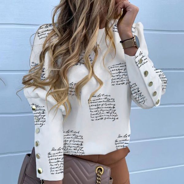 feitong autumn women office lady metal blouse o-neck lantern sleeve perspective dot mesh sleeve casual loose clothing, White
feitong autumn women office lady metal blouse o-neck lantern sleeve perspective dot mesh sleeve casual loose clothing, White