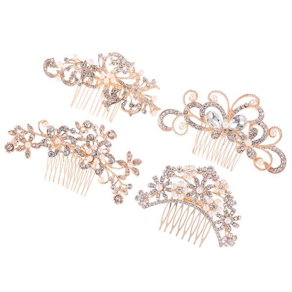 4pcs bridal crystal rhinestone hairpin combs pearls hair pins hair clips women wedding headpiece for bride bridesmaids, Golden;silver
4pcs bridal crystal rhinestone hairpin combs pearls hair pins hair clips women wedding headpiece for bride bridesmaids, Golden;silver