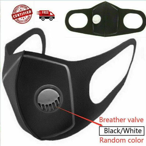 2020 dhl акции !!!маска для лица продувка воздушный фильтр маски пылезащитные маски дымка моющиеся женщины мужчины маска для лица черный цве