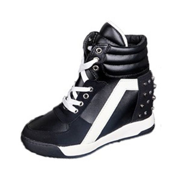 Women Casual Sneakers Sports Comfort Rivet Wedge Heel Platform High Top Lace Up Exercise Shoes
Women Casual Sneakers Sports Comfort Rivet Wedge Heel Platform High Top Lace Up Exercise Shoes