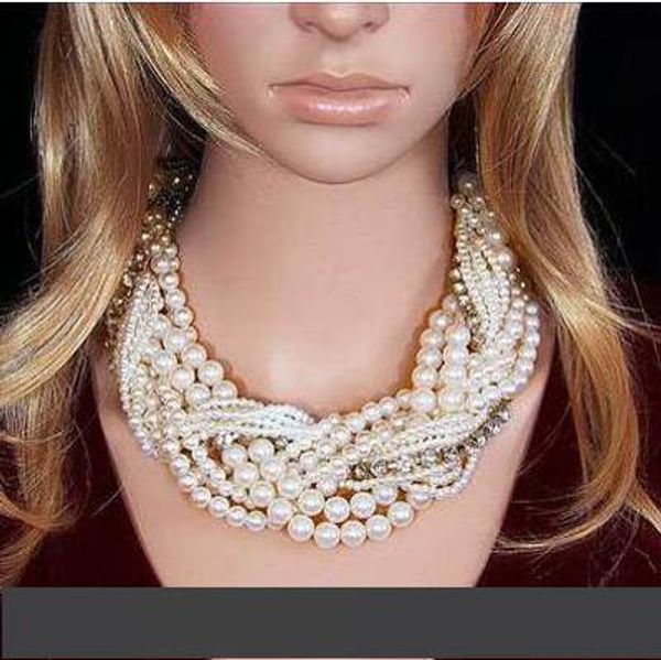 multiple layer string twist twist faux choker statement fashion pearl necklace string twist pearl jewelry necklace christmas gift, Silver
multiple layer string twist twist faux choker statement fashion pearl necklace string twist pearl jewelry necklace christmas gift, Silver