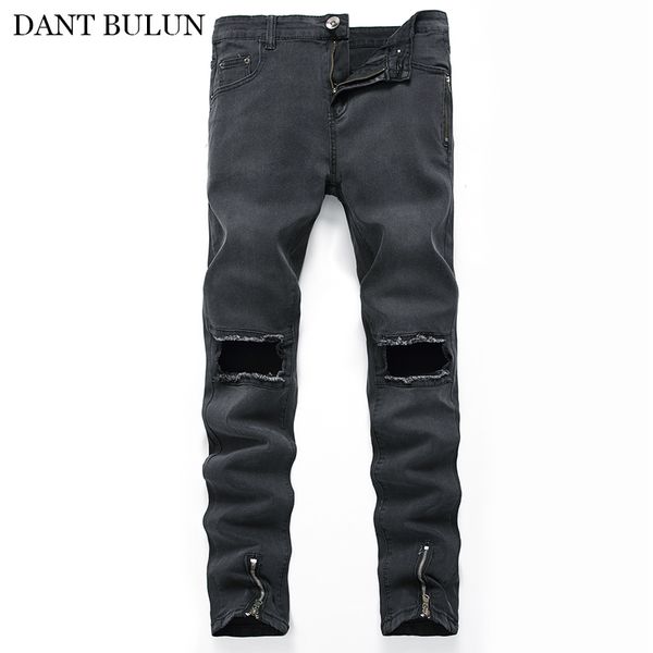 jeans men ripped hole pacth designer pants straight slim denim jeans zipper legs trousers male embroidery pencil pants gray, Blue
jeans men ripped hole pacth designer pants straight slim denim jeans zipper legs trousers male embroidery pencil pants gray, Blue