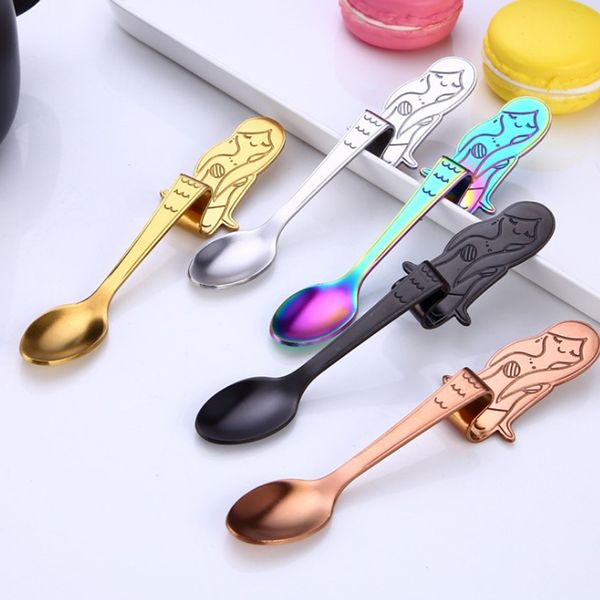304 stainless steel mermaid coffee spoon curved 5 color mirror plating multicolored teaspoon condiment spoon kitchen tableware
304 stainless steel mermaid coffee spoon curved 5 color mirror plating multicolored teaspoon condiment spoon kitchen tableware