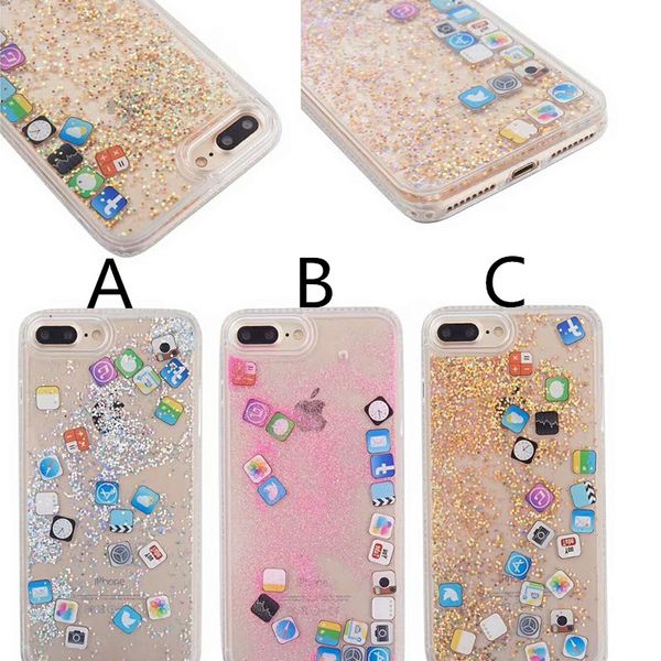 Жидкое Quicksand телефон чехол для iPhone X 7 8 Plus Иконка APP PC жесткий + мягкая TPU Блеск Облож
Жидкое Quicksand телефон чехол для iPhone X 7 8 Plus Иконка APP PC жесткий + мягкая TPU Блеск Облож