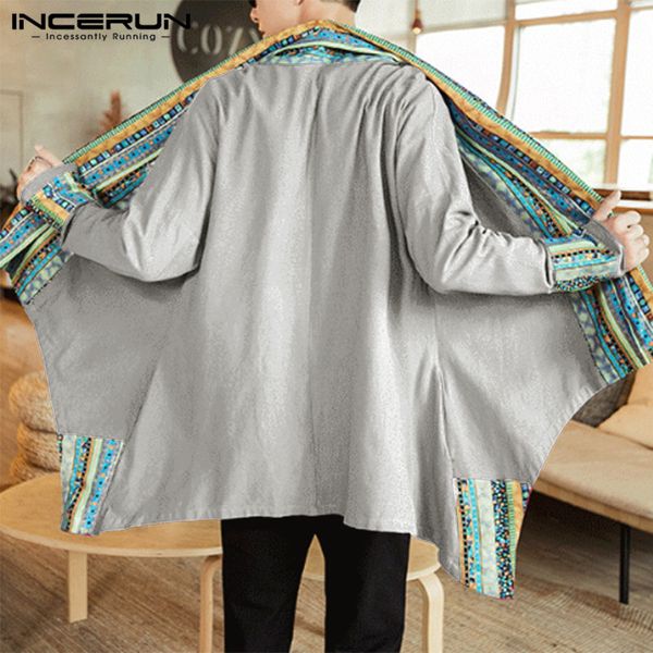 incerun vintage men trench coats ethnic style printed patchwork 2019 casual street jackets long sleeve cardigan outerwear s-5xl, Tan;black
incerun vintage men trench coats ethnic style printed patchwork 2019 casual street jackets long sleeve cardigan outerwear s-5xl, Tan;black