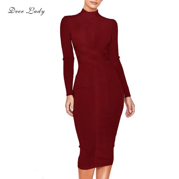 deer lady women bandage dress 2019 black bodycon long sleeve midi dress rayon bandage evening party wine red, Black;gray
deer lady women bandage dress 2019 black bodycon long sleeve midi dress rayon bandage evening party wine red, Black;gray