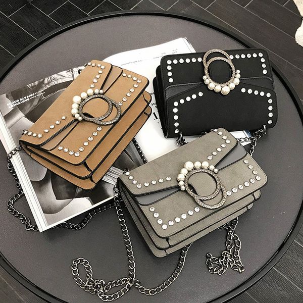 vintage women nubuck flap leather shoulder bag ladies chains crossbody messenger bag elegant pearl clutch clear purse handbag
vintage women nubuck flap leather shoulder bag ladies chains crossbody messenger bag elegant pearl clutch clear purse handbag