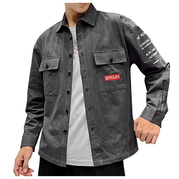 new arrival men's casual shirts spring autumn fashion pocket workwear letter print lapel long sleeve shirts for men, Black;brown
new arrival men's casual shirts spring autumn fashion pocket workwear letter print lapel long sleeve shirts for men, Black;brown