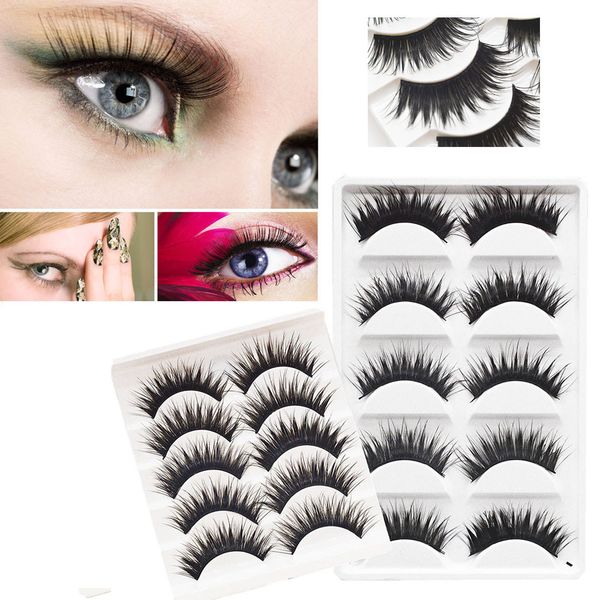 5 pairs women fashion natural longlasting fake eye lashes handmade thick false eyelashes black makeup extension tools
5 pairs women fashion natural longlasting fake eye lashes handmade thick false eyelashes black makeup extension tools