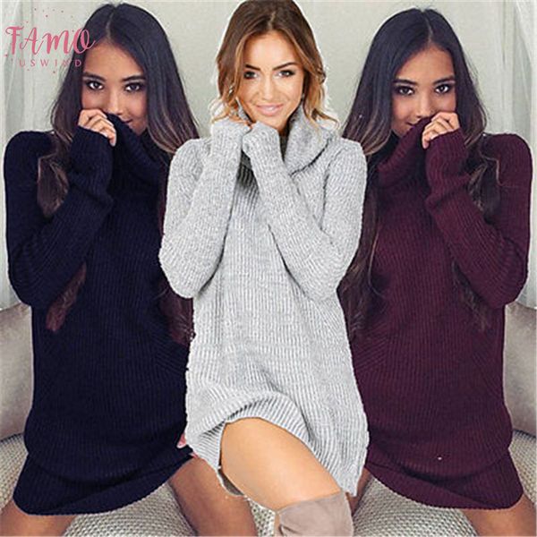 new arrival autumn winter women dress high neck turtleneck loose long sleeve oversize sweater dress vestidos mujer, Black;gray
new arrival autumn winter women dress high neck turtleneck loose long sleeve oversize sweater dress vestidos mujer, Black;gray