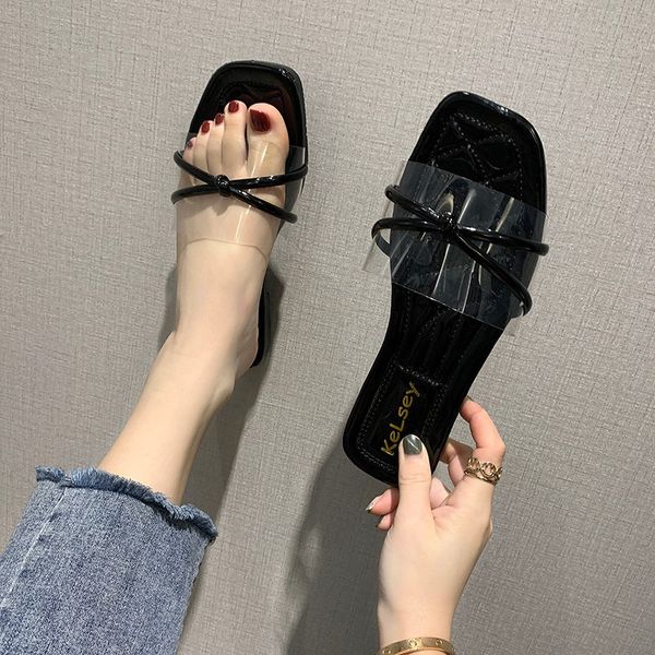 shoes woman 2020 low womens slippers outdoor transparent heel slides pantofle summer flat new pu hoof heels, Black
shoes woman 2020 low womens slippers outdoor transparent heel slides pantofle summer flat new pu hoof heels, Black