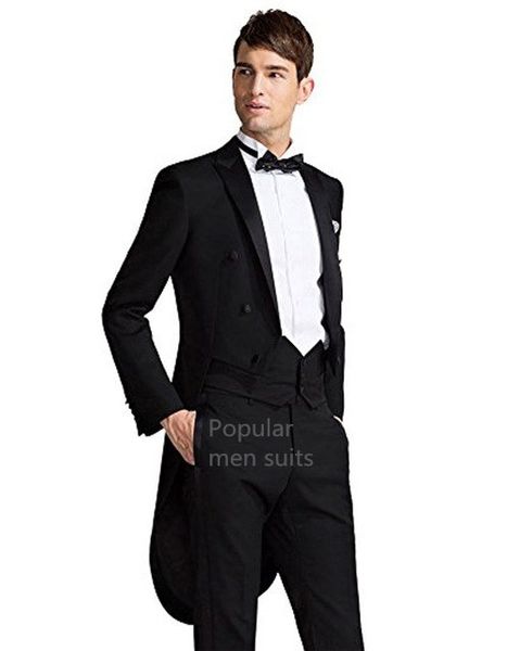 new morning black mens tailcoats peaked lapel wedding suits for men formal men suit slim fit for wedding groomsmen suits jacket, White;black
new morning black mens tailcoats peaked lapel wedding suits for men formal men suit slim fit for wedding groomsmen suits jacket, White;black