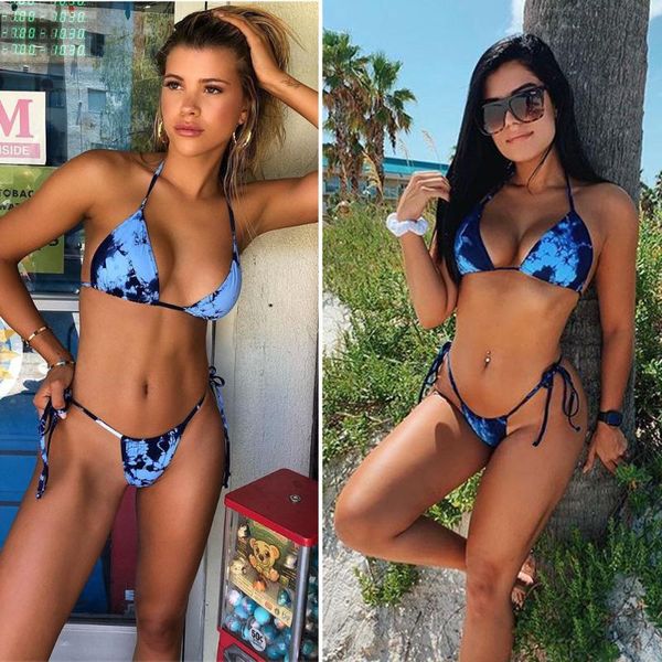 bikinis set triangle bikini tie dye side g-string thong swimsuit holiday beach wear
bikinis set triangle bikini tie dye side g-string thong swimsuit holiday beach wear