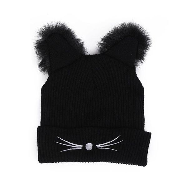 funny cat ear design hat winter knit cap warm winter autumn cap for women solid color knitted hat, Black;white
funny cat ear design hat winter knit cap warm winter autumn cap for women solid color knitted hat, Black;white