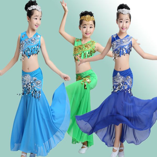 new dance dress for girls peacock dance grading uniforms for children performance competition dresses latin, Black;red
new dance dress for girls peacock dance grading uniforms for children performance competition dresses latin, Black;red