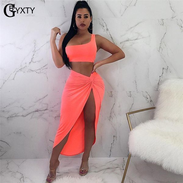 gbyxty neon color beach skirt set 2 piece set for women one shoulder crop and split skirt femme pink outfit zl169, White
gbyxty neon color beach skirt set 2 piece set for women one shoulder crop and split skirt femme pink outfit zl169, White