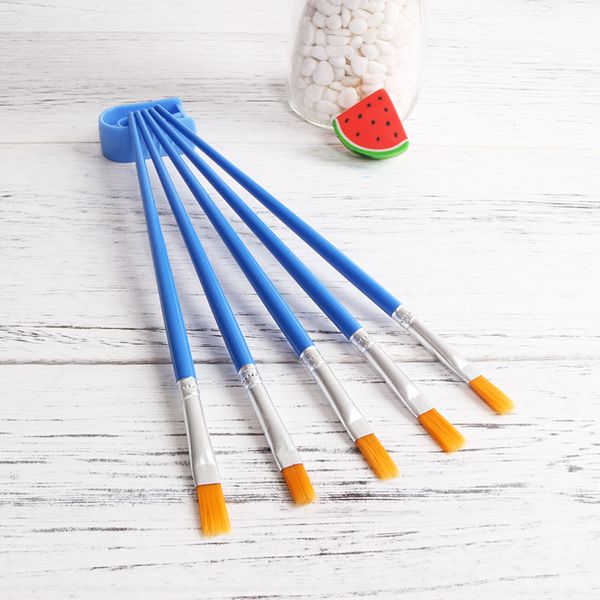 Paintbrush Set Mixed Color Round Pointed Tip Nylon Hair Artist Detail Paint Brushes Set, Professional Fine Acrylic Oil Watercolor Brushes