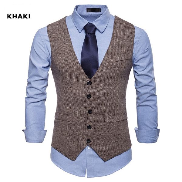new farm wedding brown wool herringbone tweed vests custom made groom's suit vest slim fit tailor made wedding vest men plus size, Black
new farm wedding brown wool herringbone tweed vests custom made groom's suit vest slim fit tailor made wedding vest men plus size, Black