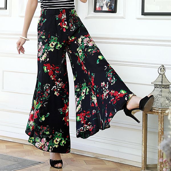 2019 new women summer pants pantalon femme print vintage trousers women mid wide leg pants, Black;white
2019 new women summer pants pantalon femme print vintage trousers women mid wide leg pants, Black;white