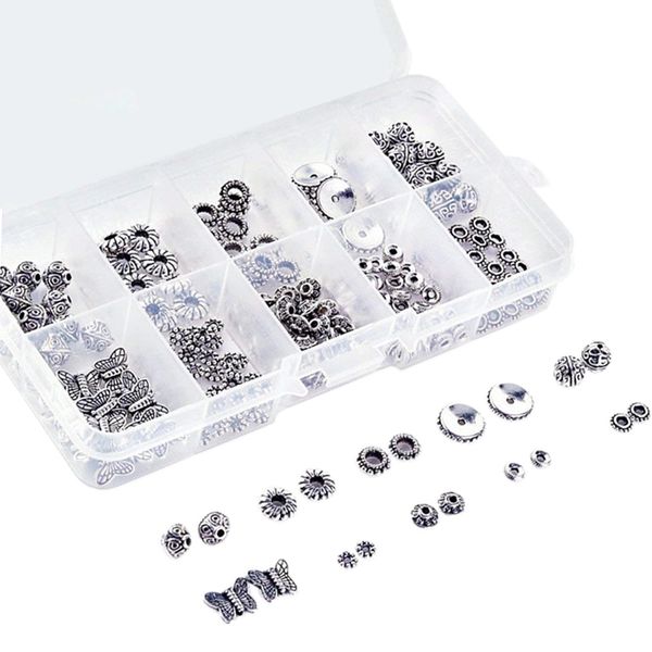 250 pieces silver spacer beads caps jewelry making supplies tibetan charm pendant for bracelet necklace earrings diy, Black
250 pieces silver spacer beads caps jewelry making supplies tibetan charm pendant for bracelet necklace earrings diy, Black
