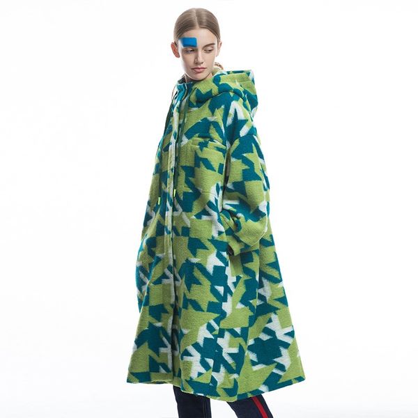 2019 new arrivals winter women casual ultra loose thicken warm hooded woolen jacket ladies oversized camouflage long outerwear, Black
2019 new arrivals winter women casual ultra loose thicken warm hooded woolen jacket ladies oversized camouflage long outerwear, Black