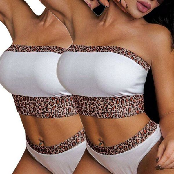 women swimwear bikini push-up padded bra high waist swimsuit bathing suit leopard patchwork bikini set
women swimwear bikini push-up padded bra high waist swimsuit bathing suit leopard patchwork bikini set
