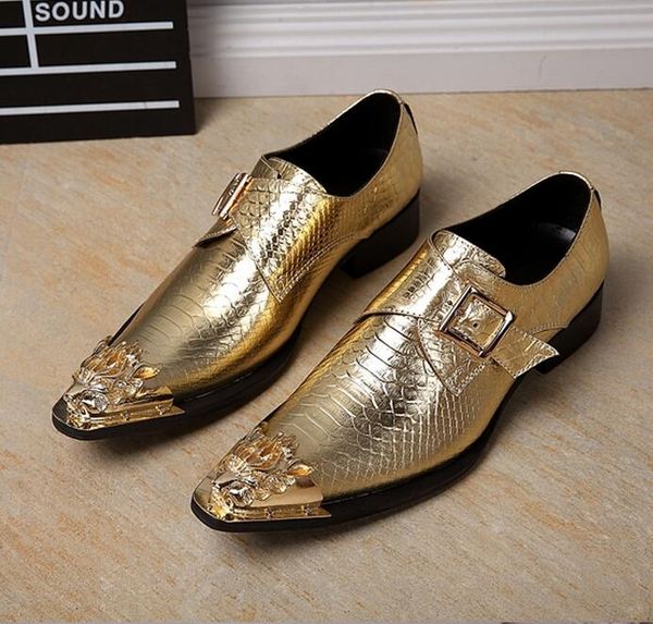 2019 european luxury metal toe gold snake pattern men dress shoes buckle runway massage party/wedding men shoes plus size, Black
2019 european luxury metal toe gold snake pattern men dress shoes buckle runway massage party/wedding men shoes plus size, Black