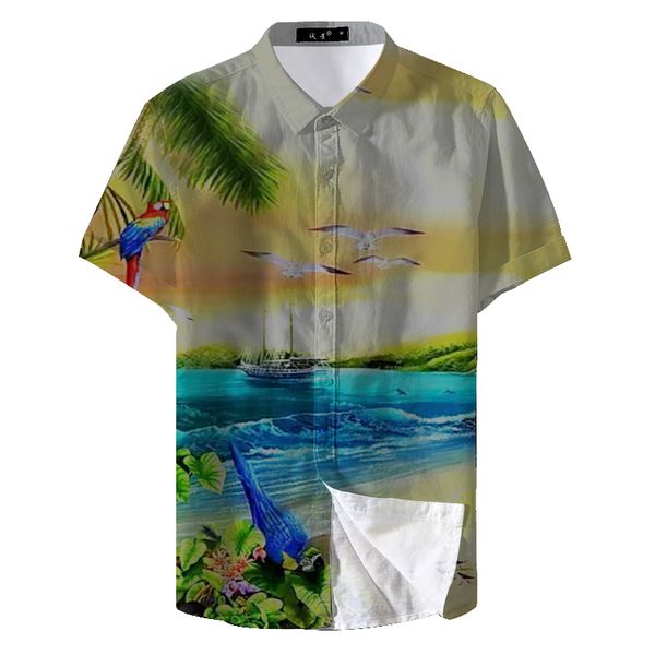 2019 summer hawaiian beach coconut tree cute print custom casual shirt, White;black
2019 summer hawaiian beach coconut tree cute print custom casual shirt, White;black