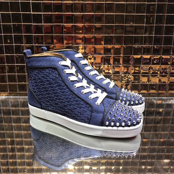 light-blue suede leather name brand red bottom men shoes sneakers high boots,luxuyr red sole homme skateboard shoes weave suede sneakers, Black
light-blue suede leather name brand red bottom men shoes sneakers high boots,luxuyr red sole homme skateboard shoes weave suede sneakers, Black