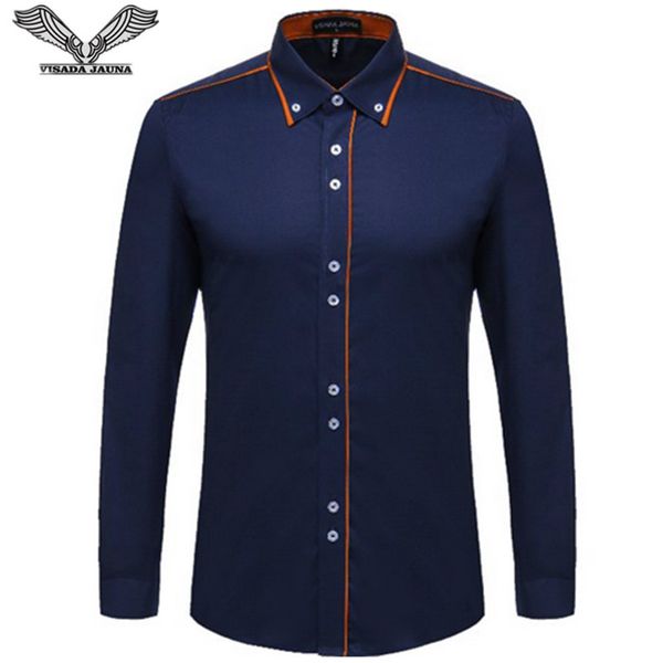 Visada Jauna European Size Men 'S Shirt 2017 New 100 %Cotton Slim Business Casual Brand Clothing Long Sleeve Chemise Homme N356
Visada Jauna European Size Men 'S Shirt 2017 New 100 %Cotton Slim Business Casual Brand Clothing Long Sleeve Chemise Homme N356