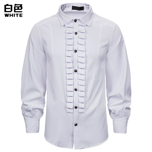 2020 new retro style long-sleeved shirt men nightclub disco dance party stage prom custume, White;black
2020 new retro style long-sleeved shirt men nightclub disco dance party stage prom custume, White;black