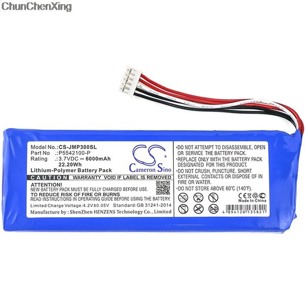 cameron sino 6000mah battery p5542100-p for jbl 2017dj1714, apjblpuese3, pulse 3
cameron sino 6000mah battery p5542100-p for jbl 2017dj1714, apjblpuese3, pulse 3
