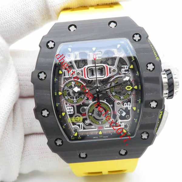 men's luxury kv factory rm011-03 automatic flyback chronograph asia 7750 valjoux watch skeletonal full forged carbon case yellow vented, Slivery;brown
men's luxury kv factory rm011-03 automatic flyback chronograph asia 7750 valjoux watch skeletonal full forged carbon case yellow vented, Slivery;brown