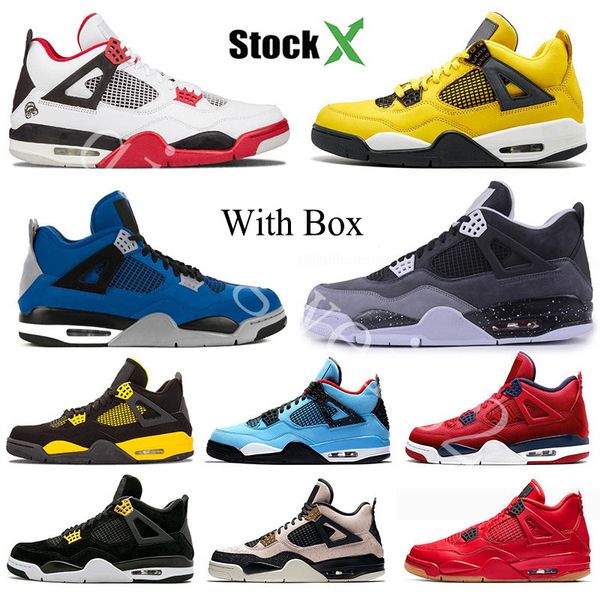 2020 bred white cement 4 4s iv what the cactus jack cool grey mens basketball shoes fiba unc mushroom denim blue men sport designer sneakers, White;red