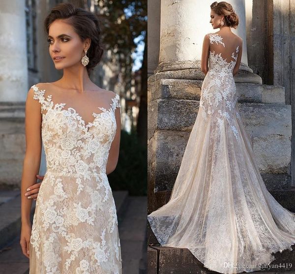 milla nova wedding dresses a line cap sleeves full lace appliques sheer back sweep train plus size formal bridal gowns, White
milla nova wedding dresses a line cap sleeves full lace appliques sheer back sweep train plus size formal bridal gowns, White