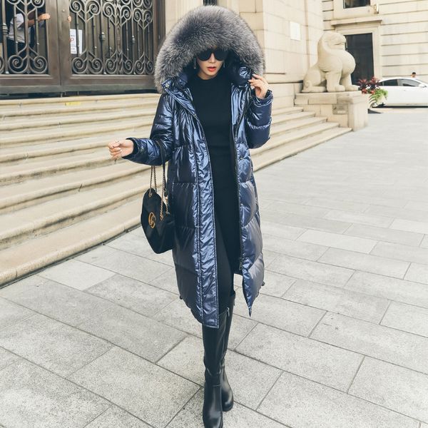 women's winter down jacket long women white duck down coat female jacket warm clothes 2020 raccoon fur collar mujeres abrigos lw, Black
women's winter down jacket long women white duck down coat female jacket warm clothes 2020 raccoon fur collar mujeres abrigos lw, Black