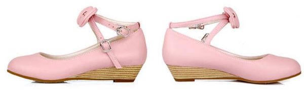 2019 women's shoes in spring and autumn with new style slope heel round head bowknot@2151, Black
2019 women's shoes in spring and autumn with new style slope heel round head bowknot@2151, Black