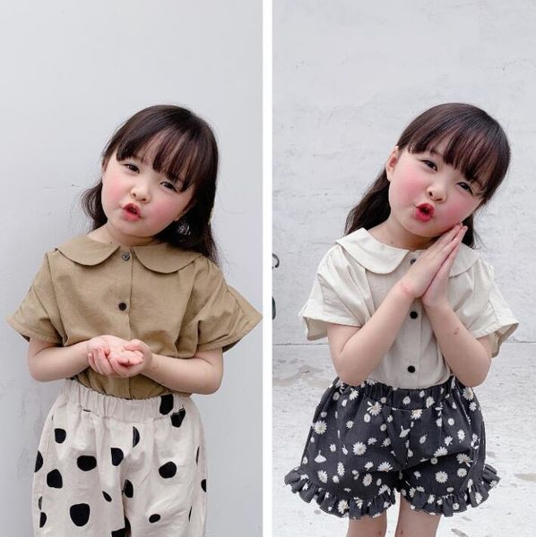 2020 korea style baby girls shirt summer kids girls blouse girl clothes 1-6 years, White;black
2020 korea style baby girls shirt summer kids girls blouse girl clothes 1-6 years, White;black