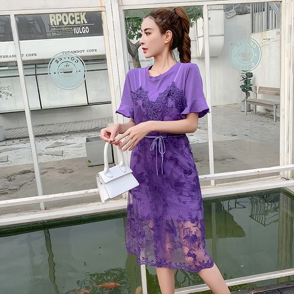 2019 dress women's summer two-piece night breeze goddess chic mesh purple hanging 2019 dress women's summer two-piece suit night b, White
2019 dress women's summer two-piece night breeze goddess chic mesh purple hanging 2019 dress women's summer two-piece suit night b, White