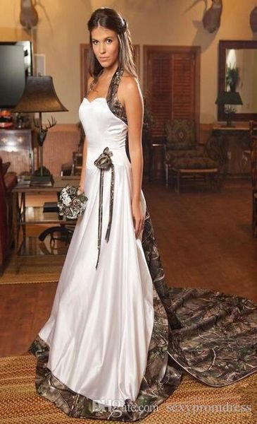 discount camo wedding dresses with court train country camo bridal gowns custom made, White
discount camo wedding dresses with court train country camo bridal gowns custom made, White