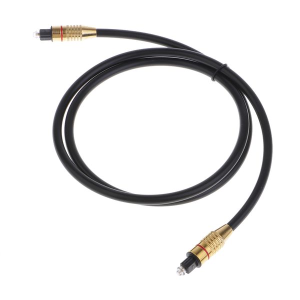 ultra slim toslink optical digital audio cable od:6.0mm molded, black 
ultra slim toslink optical digital audio cable od:6.0mm molded, black