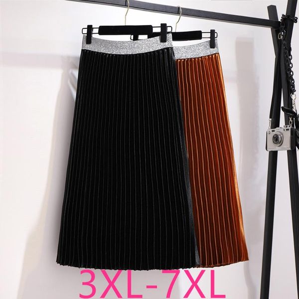 new autumn winter plus size long skirt for women large casual loose elastic waist pleated skirts black brown 3xl 4xl 5xl 6xl 7xl
new autumn winter plus size long skirt for women large casual loose elastic waist pleated skirts black brown 3xl 4xl 5xl 6xl 7xl