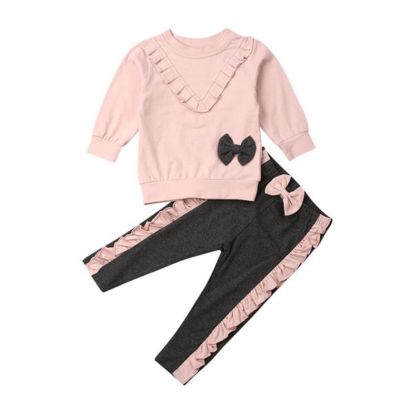 6m-4y toddler kids baby girl autumn spring outfit clothes sweatshirt ruffle bow pants trousers 2pcs set, White
6m-4y toddler kids baby girl autumn spring outfit clothes sweatshirt ruffle bow pants trousers 2pcs set, White